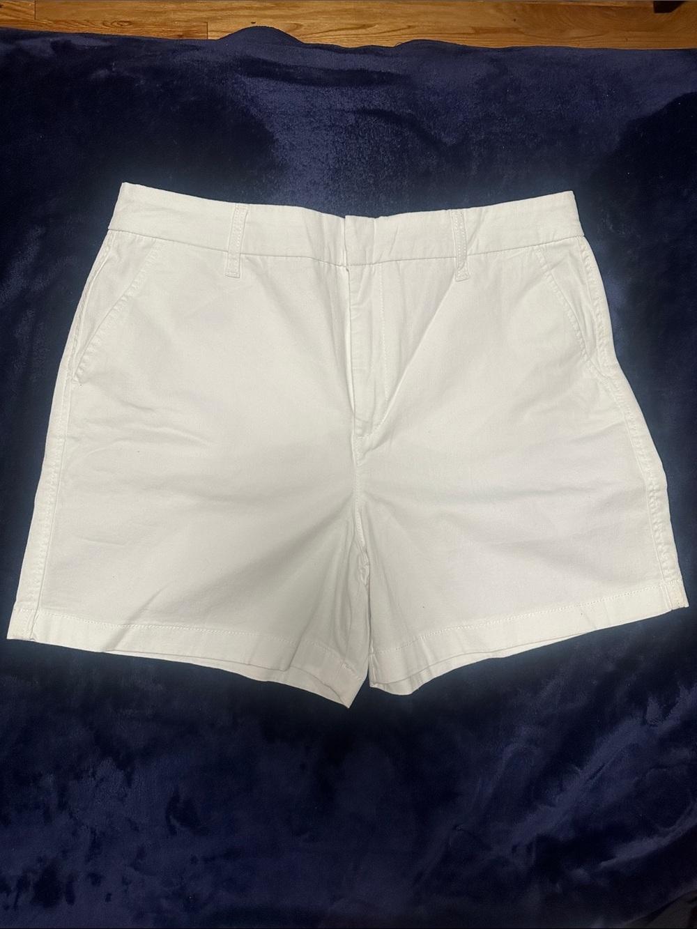 Classic White Cotton Shorts